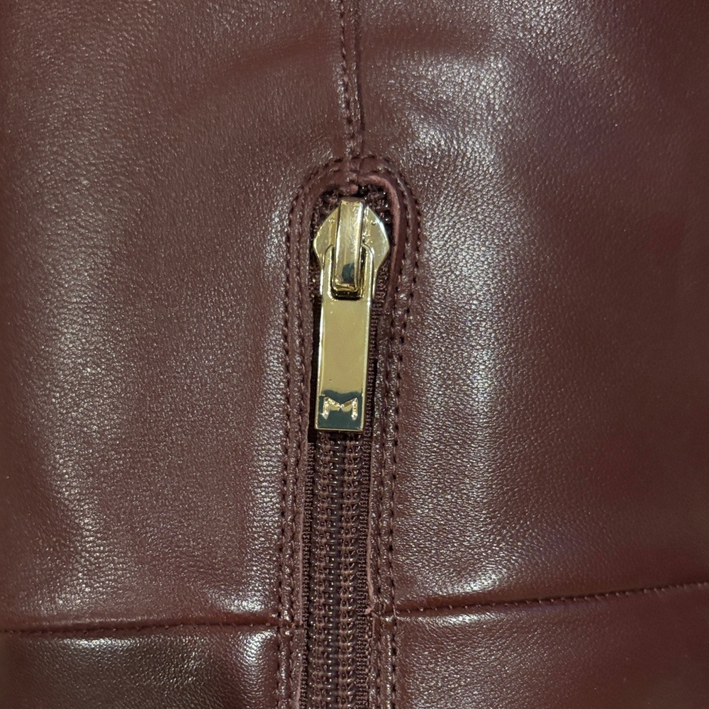 Marc Fisher LTD Melesmee Burgundy Tall Boots Pointed Toe Heel Size 10 E216 - Picture 4 of 8